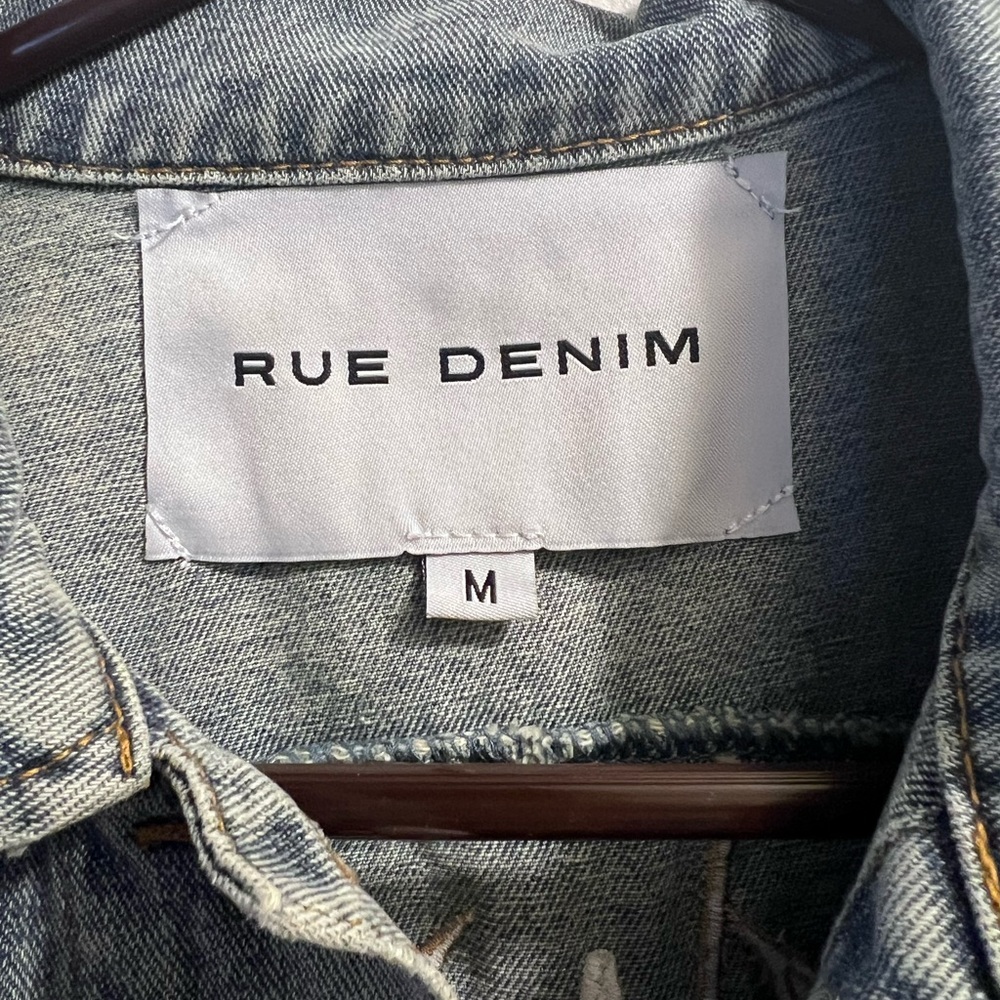 RUE DENIM Light Wash Classic Denim Jacket - Picture 3 of 4